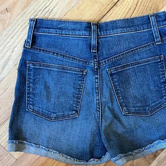 High Rise J. Crew Cutoff Denim Shorts in Medium Wash - Picture 3 of 5